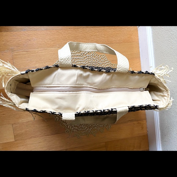 Fringe Detailed Straw Tote - Picture 4 of 5